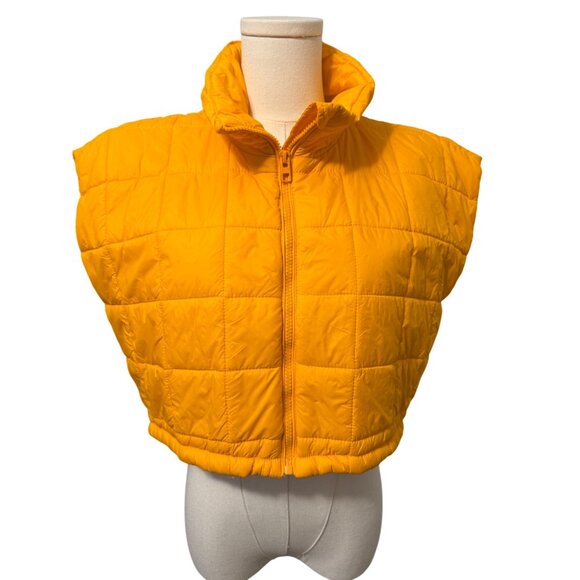 2/$30 Zara XS-S Orange Quilted Puffer Vest Jacket - Picture 7 of 15